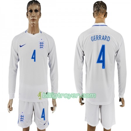 Billige Fotballdrakter England Gerarrd 4 VM 2018 Hjemmedraktsett Langermet